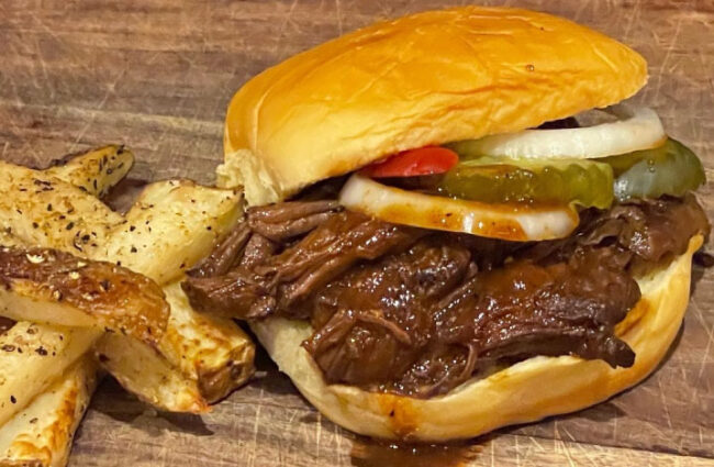 Braised Venison Sandwich