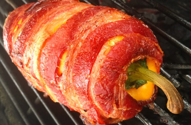 bacon wrapped meatloaf stuffed bell peppers