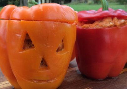 Bell Pepper Jack-O-Lanterns