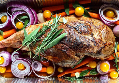 7Roasted Leg of Lamb